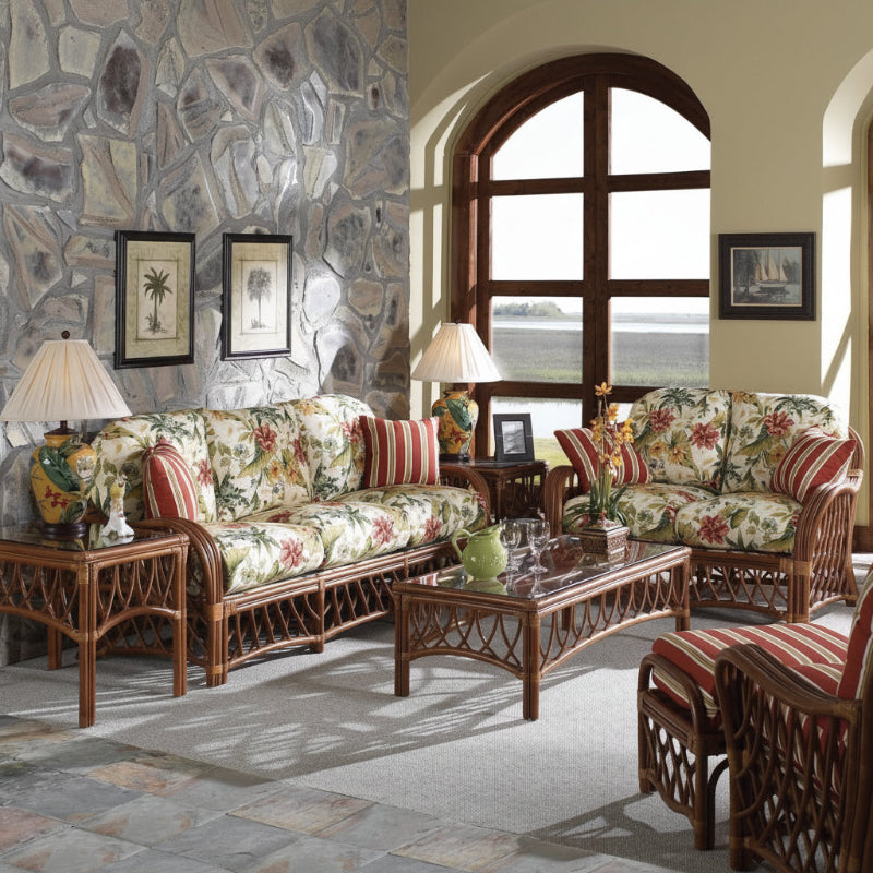 South Sea Rattan Antigua Rattan Indoor 6-Person Living Room Set