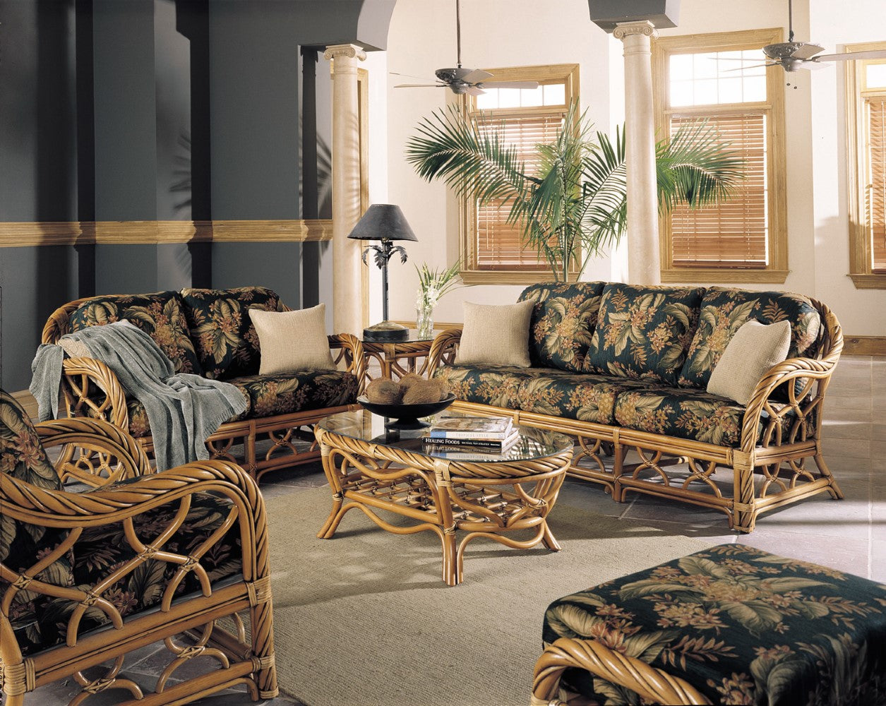 South Sea Rattan New Twist Rattan Indoor Sofa