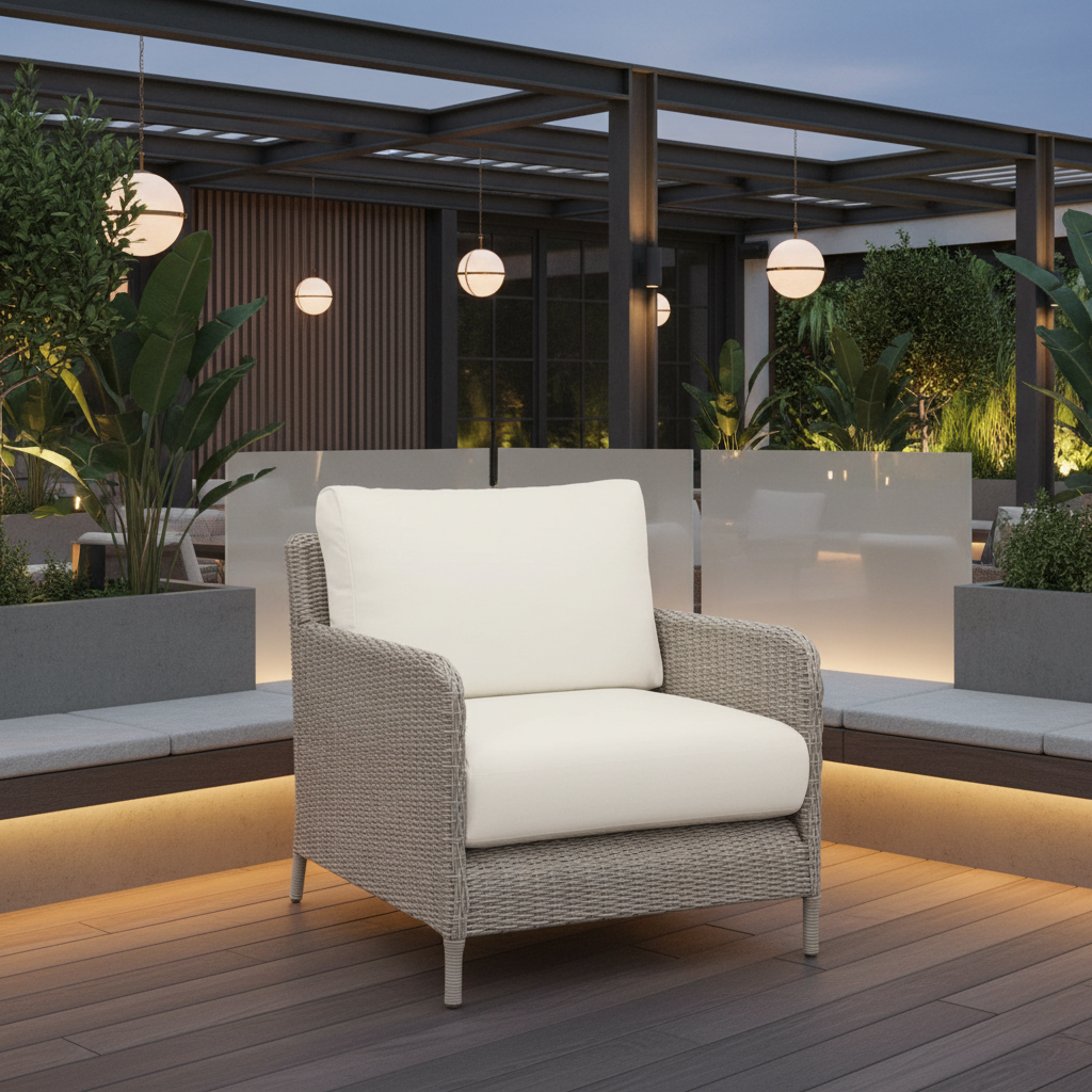 Sunset West Manhattan Aluminum Outdoor Club Chair