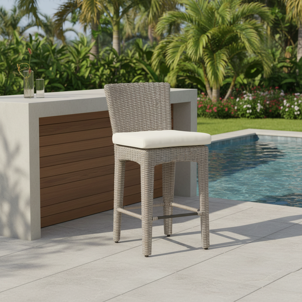 Sunset West Manhattan Aluminum Outdoor Bar Stool