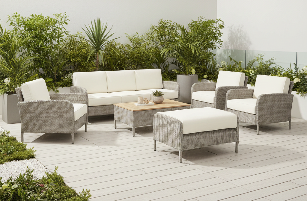 Sunset West Manhattan Aluminum Outdoor Ottoman