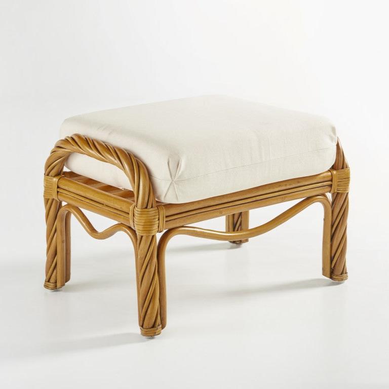 South Sea Rattan New Twist Rattan Indoor Ottoman