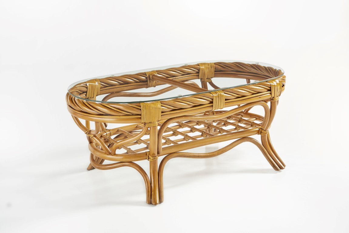 South Sea Rattan New Twist Rattan Indoor Coffee Table