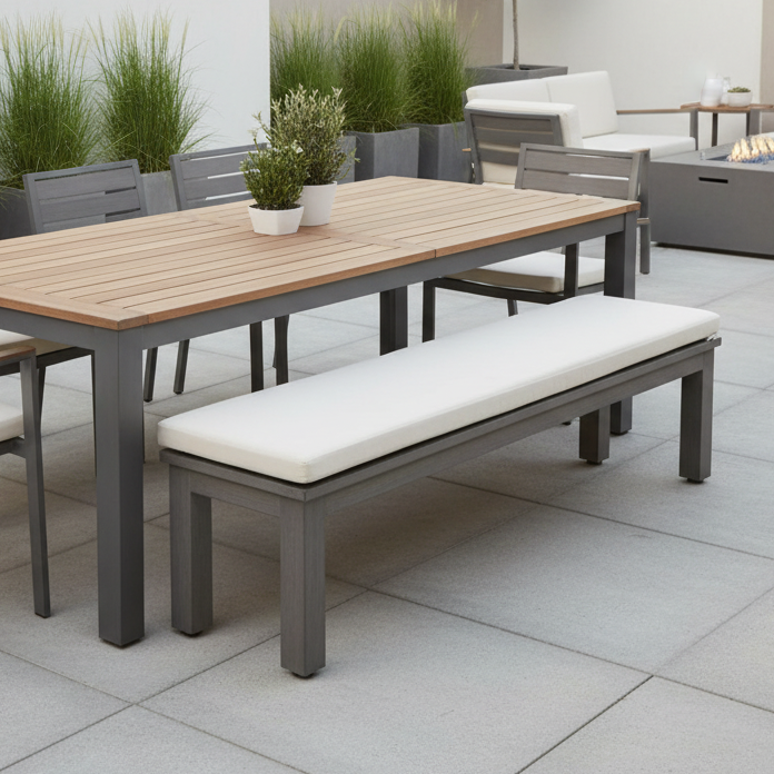 Sunset West Laguna Aluminum Outdoor Dining Bench
