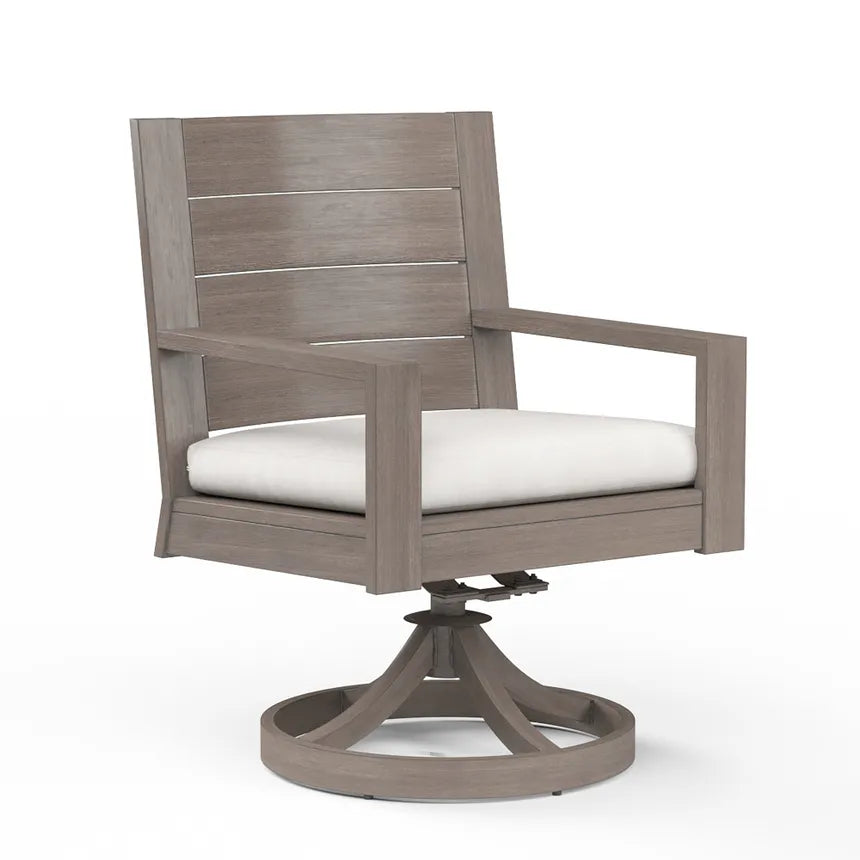 Sunset West Laguna Aluminum Outdoor Swivel Dining Chair