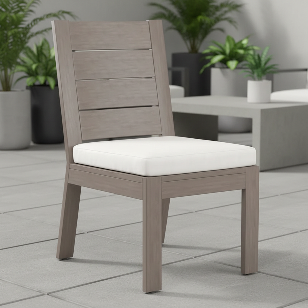 Sunset West Laguna Aluminum Outdoor Armless Dining Chair