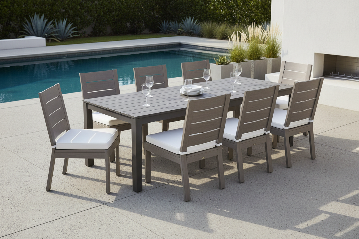 Sunset West Laguna Aluminum Outdoor Armless Dining Chair