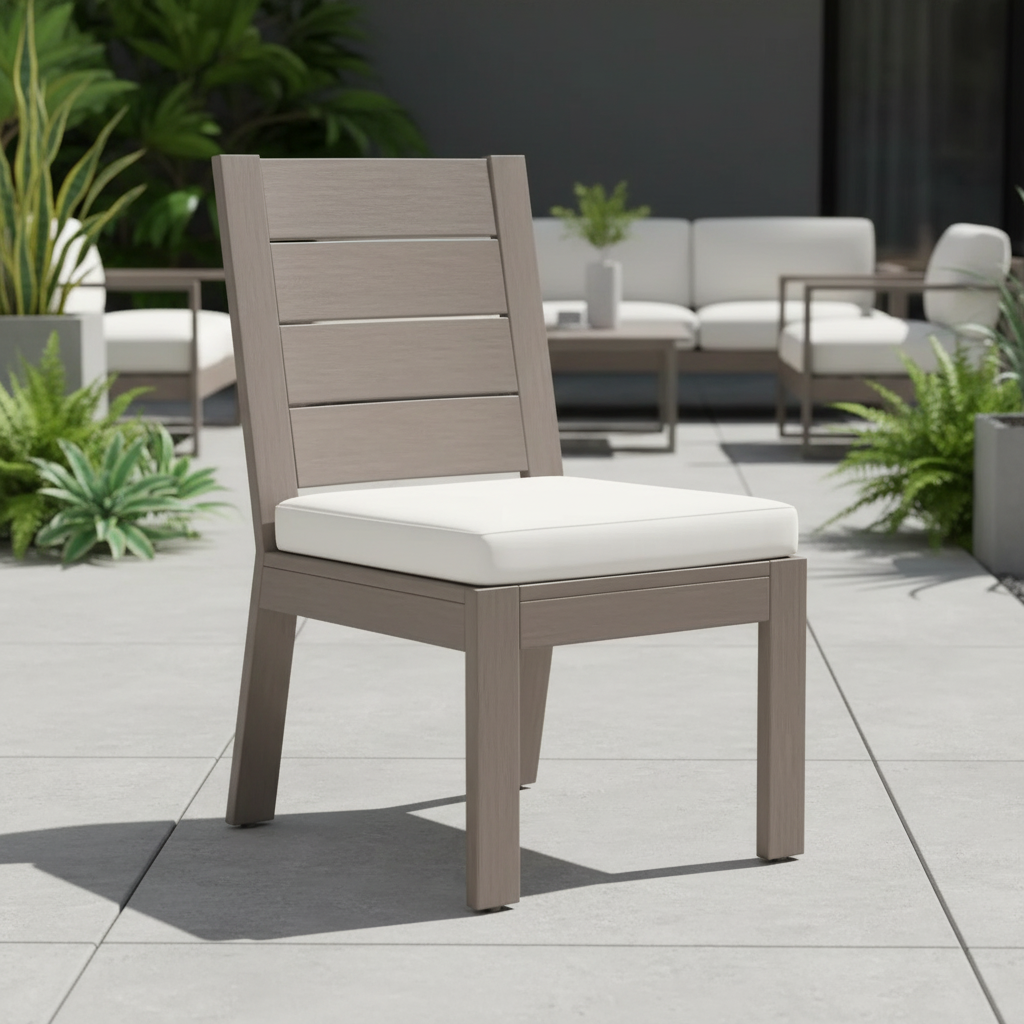 Sunset West Laguna Aluminum Outdoor Armless Dining Chair