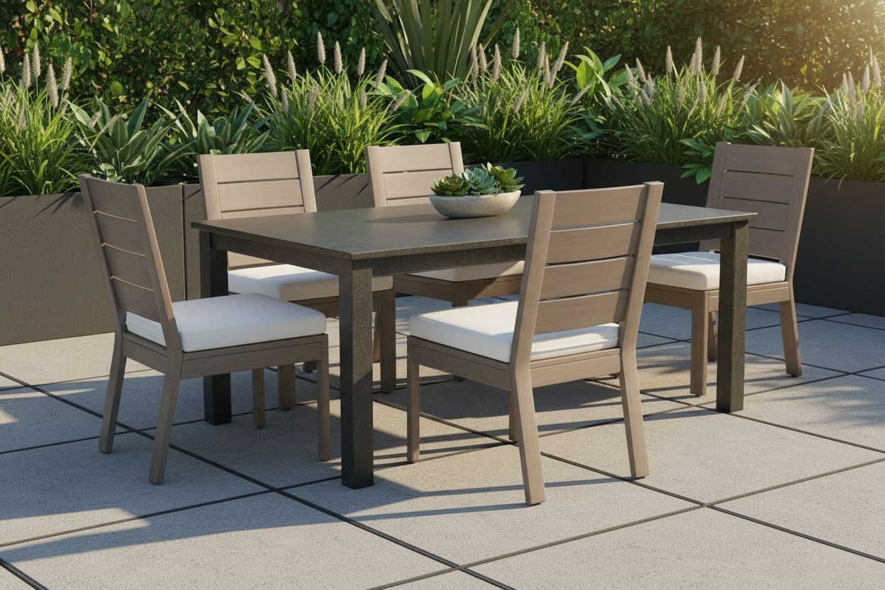 Sunset West Laguna Aluminum Outdoor Armless Dining Chair