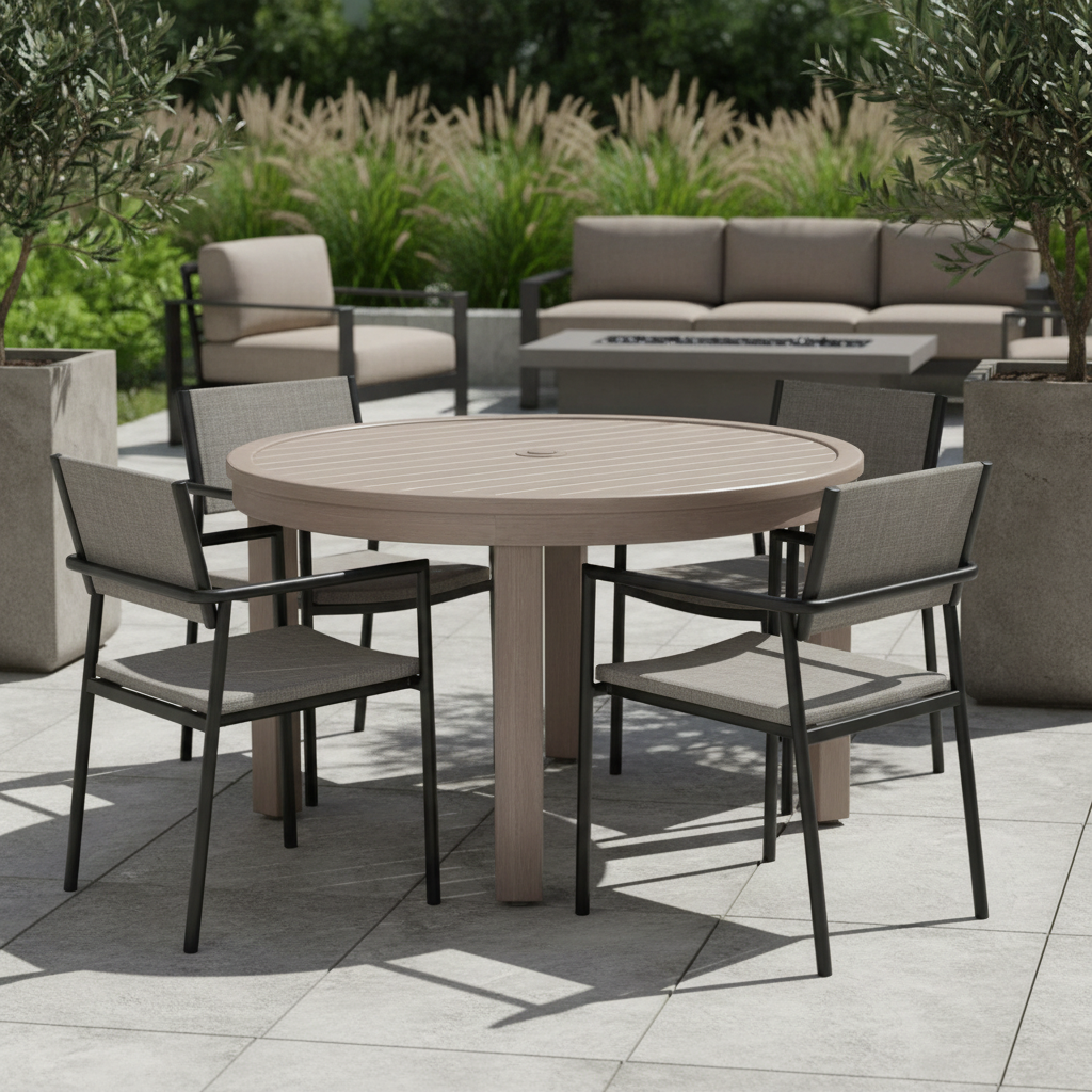 Sunset West Laguna Aluminum Outdoor 50" Round Dining Table