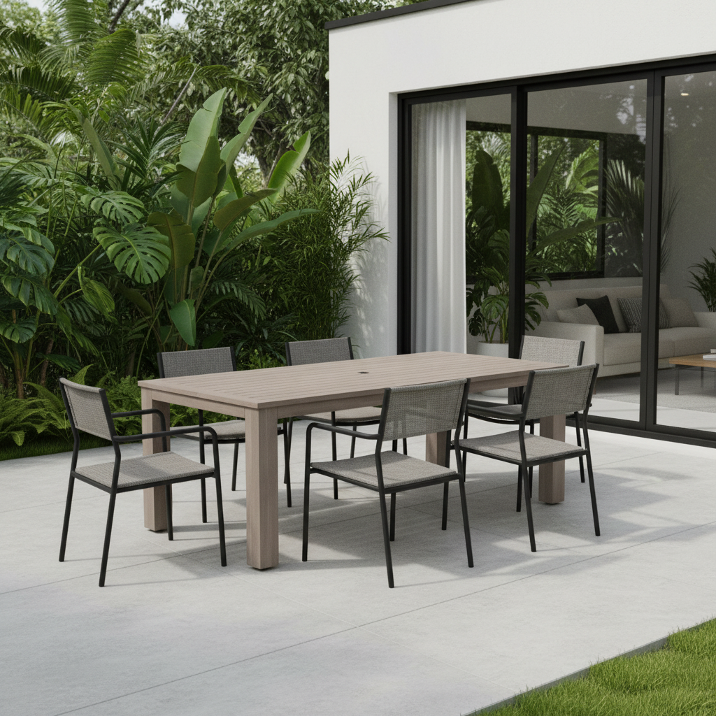 Sunset West Laguna Aluminum Outdoor 90" Table