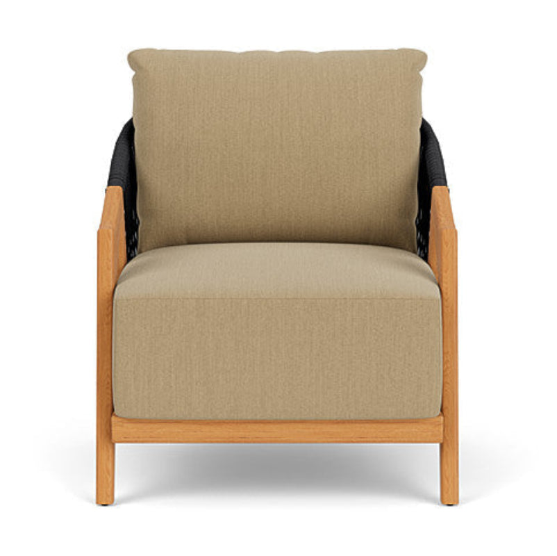 Lloyd Flanders Alpine Teak Rope Outdoor Lounge Chair
