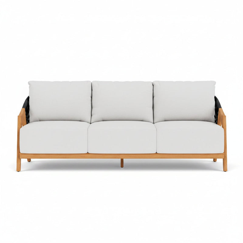 Lloyd Flanders Alpine Teak Rope Outdoor Sofa