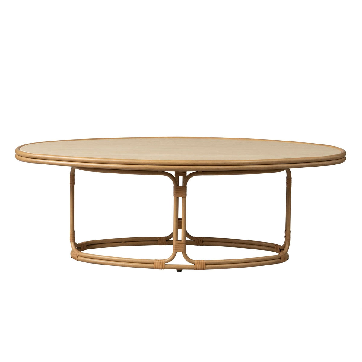 Lloyd Flanders Riviera Wicker Outdoor 50" Oval Cocktail Table