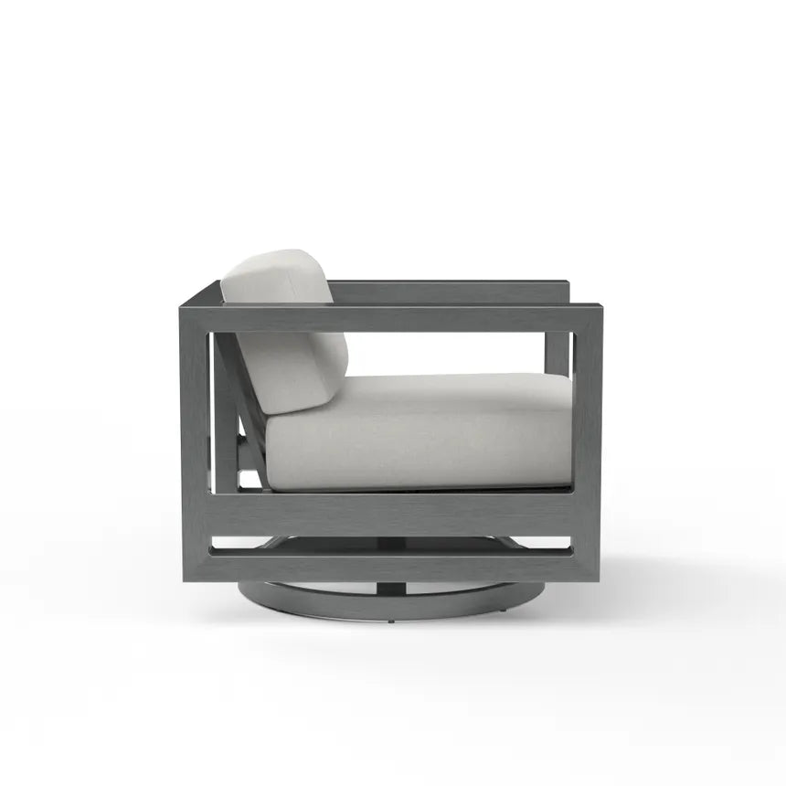Sunset West Redondo Aluminum Outdoor Swivel Club Chair
