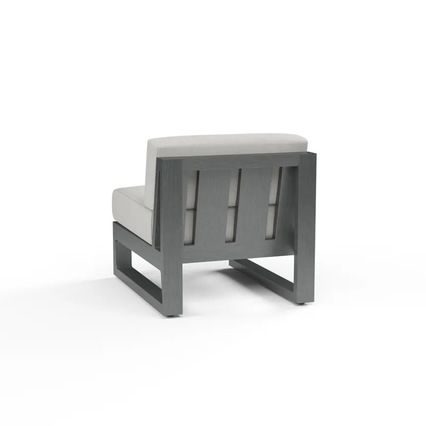 Sunset West Redondo Aluminum Outdoor Armless Club Chair