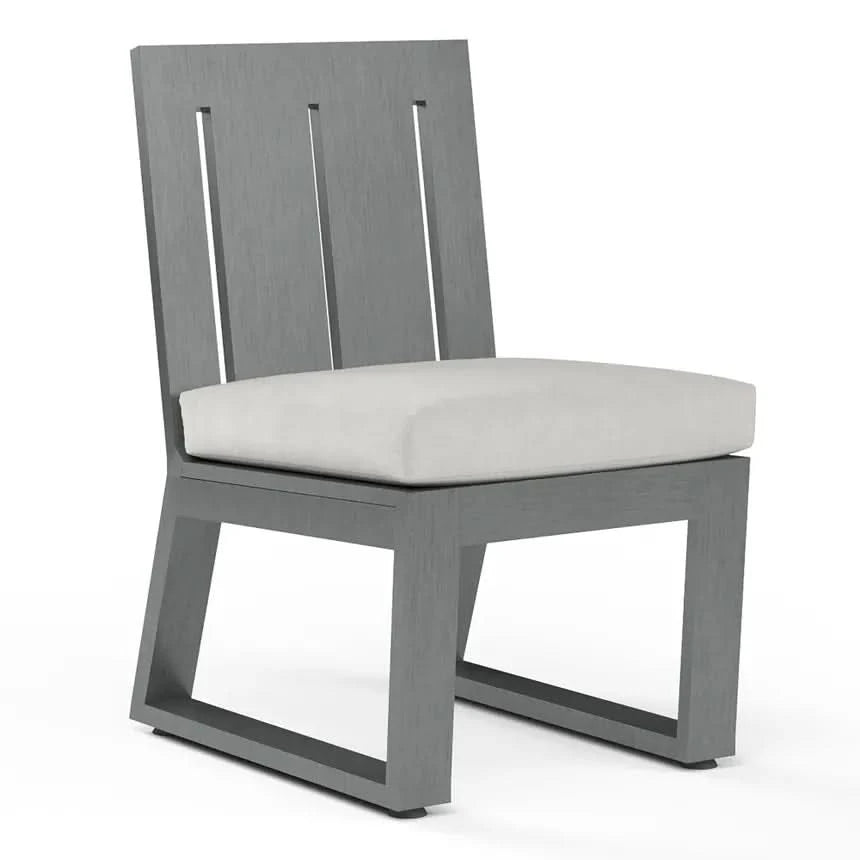 Sunset West Redondo Aluminum Outdoor Armless Dining Chair