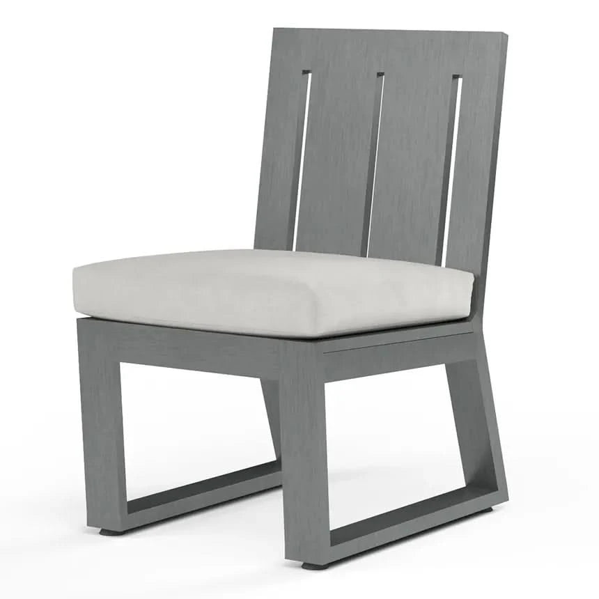 Sunset West Redondo Aluminum Outdoor Armless Dining Chair