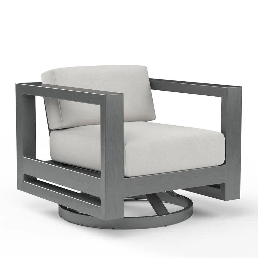 Sunset West Redondo Aluminum Outdoor Swivel Club Chair