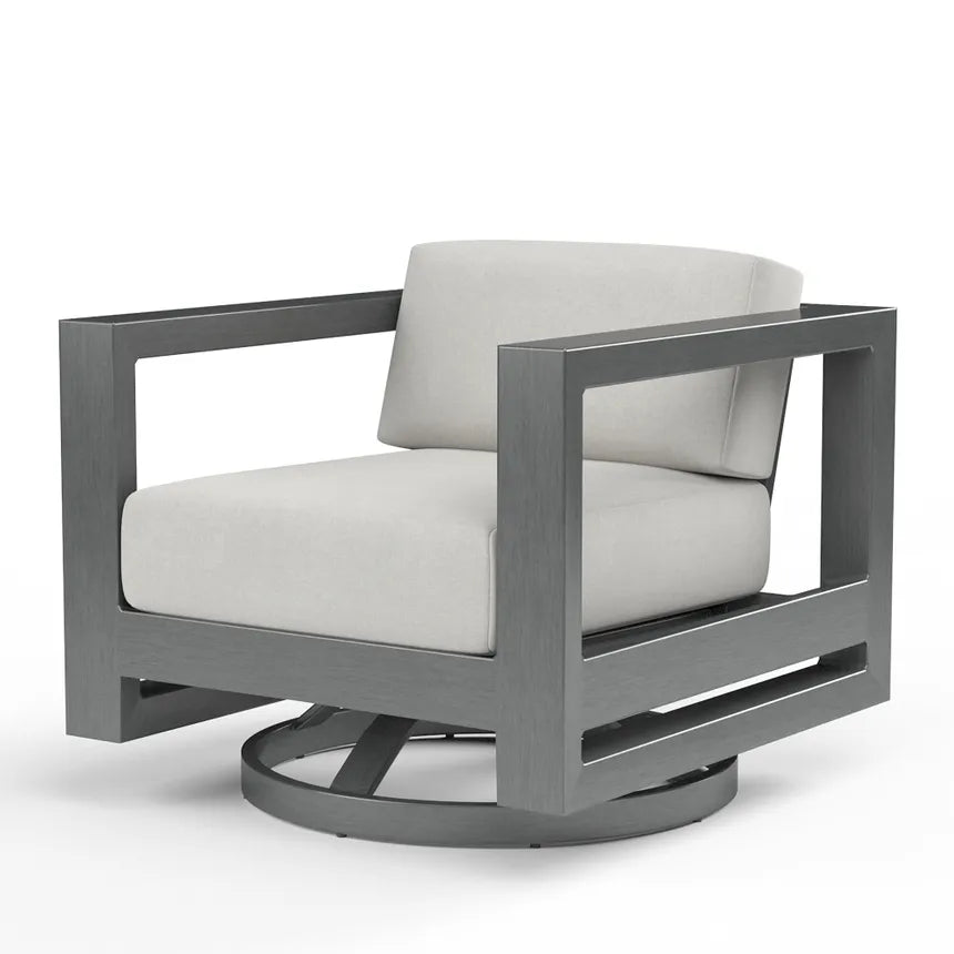 Sunset West Redondo Aluminum Outdoor Swivel Club Chair