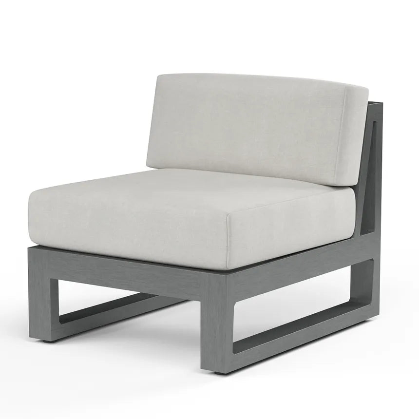 Sunset West Redondo Aluminum Outdoor Armless Club Chair