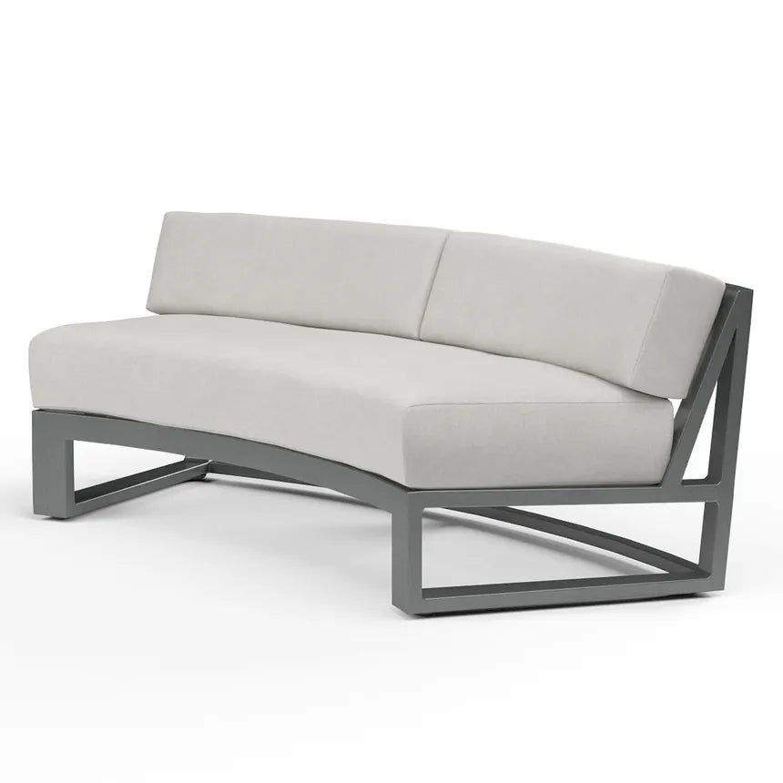 Sunset West Redondo Aluminum Outdoor Curved Sofa