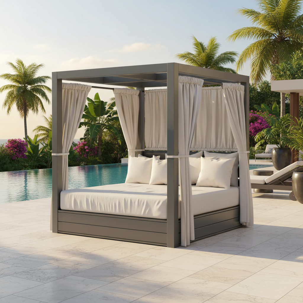 Sunset West Redondo Aluminum Outdoor Resort King Daybed