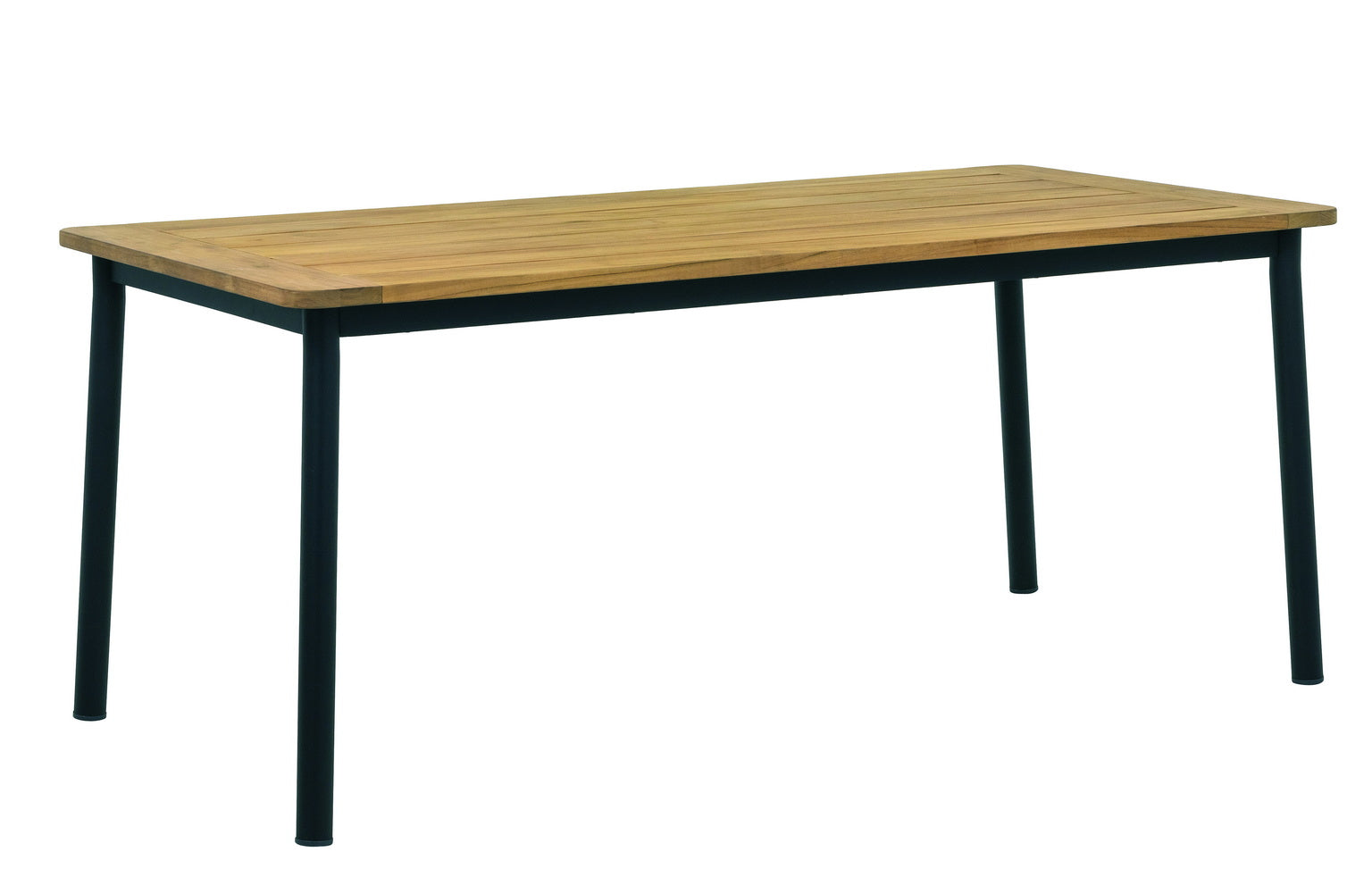 Alfresco Home Meridian Teak Outdoor Dining Table 71″ Rectangular with Umbrella Hole