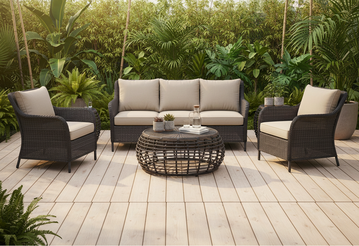 Sunset West Venice Wicker Outdoor Coffee Table