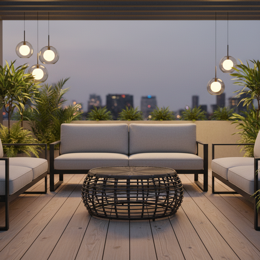 Sunset West Venice Wicker Outdoor Coffee Table