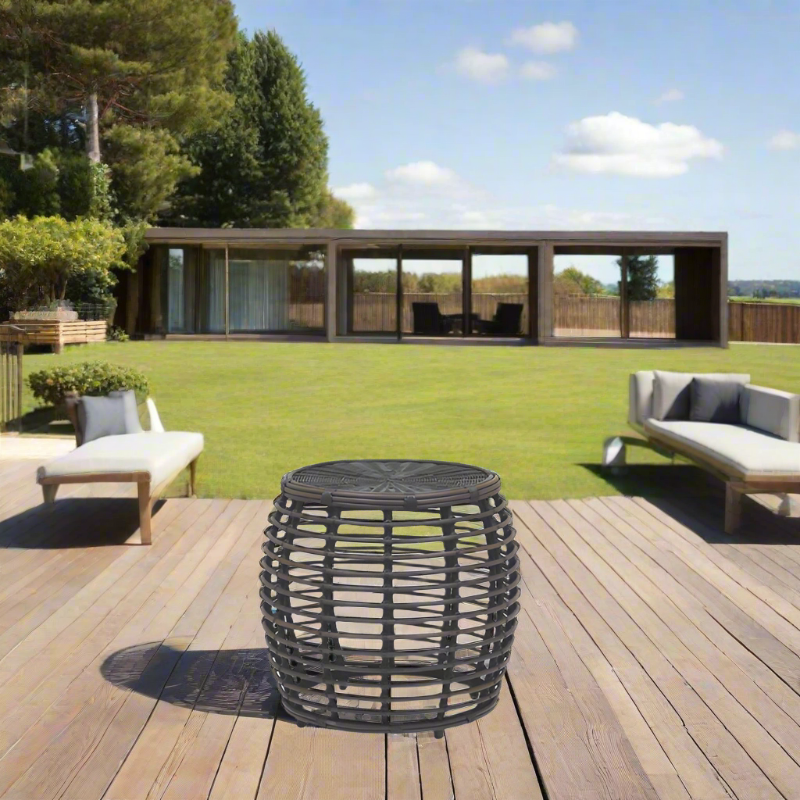 Sunset West Venice Wicker Outdoor Round End Table