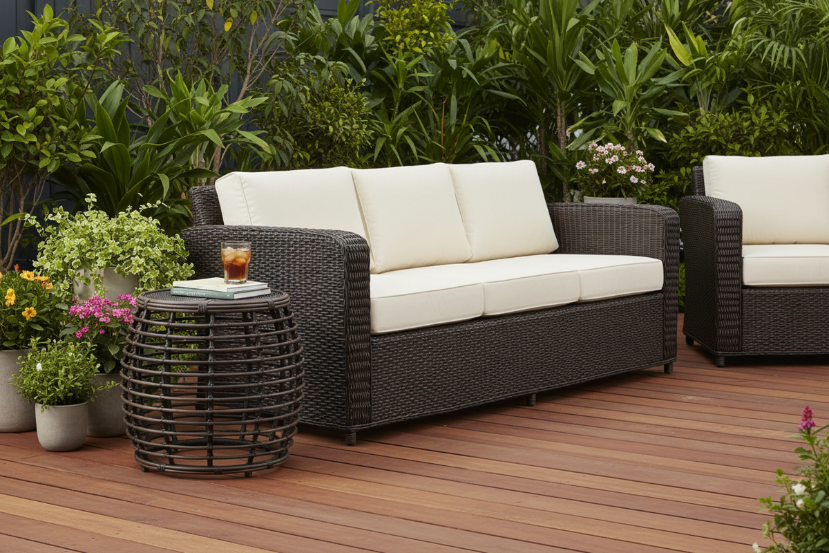 Sunset West Venice Wicker Outdoor Round End Table