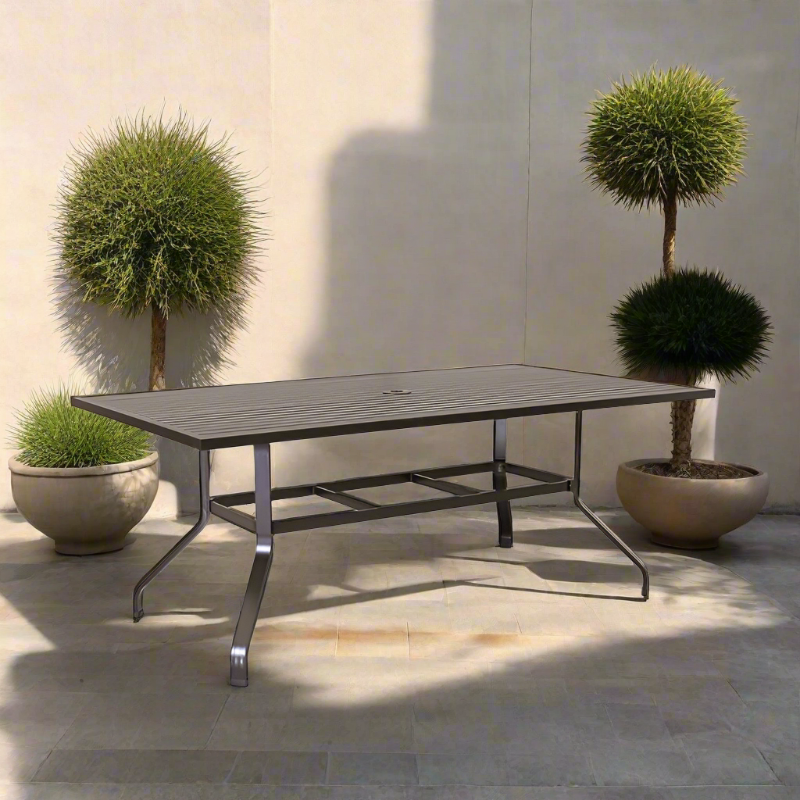Sunset West La Jolla Aluminum Outdoor Rectangular Dining Table