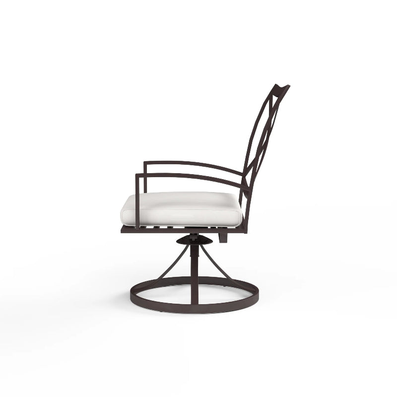 Sunset West La Jolla Aluminum Outdoor Swivel Dining Chair