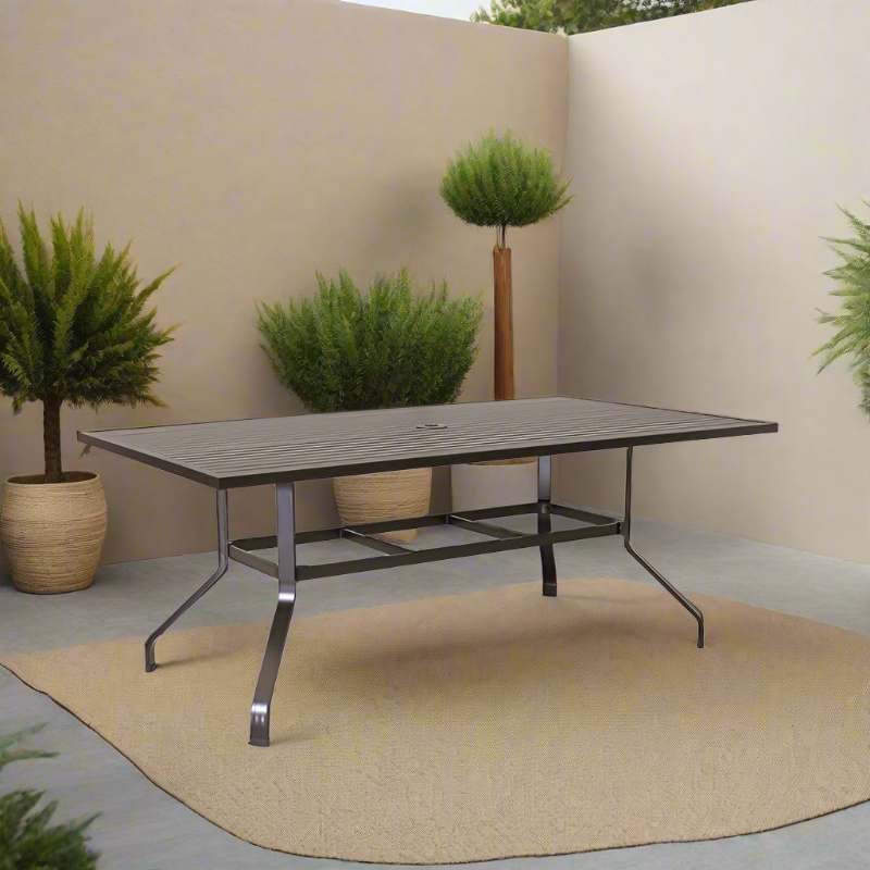 Sunset West La Jolla Aluminum Outdoor Rectangular Dining Table