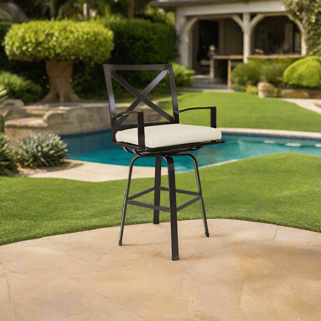 Sunset West La Jolla Aluminum Outdoor Swivel Bar Stool
