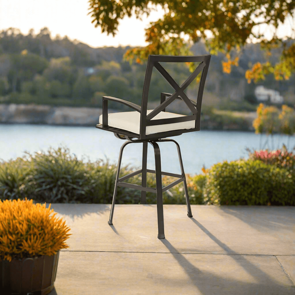 Sunset West La Jolla Aluminum Outdoor Swivel Bar Stool