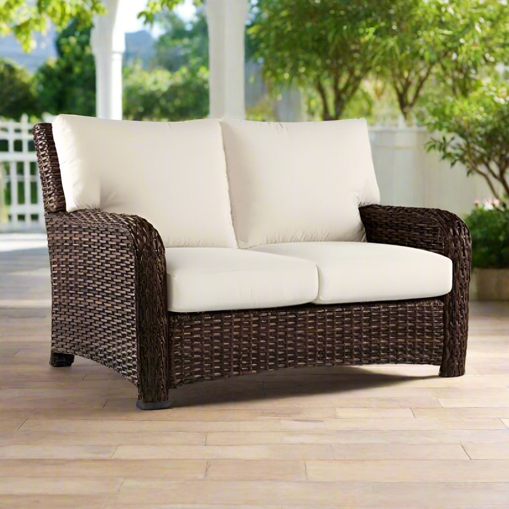 Replacement Cushions for South Sea Rattan Saint Tropez Wicker Love Seat