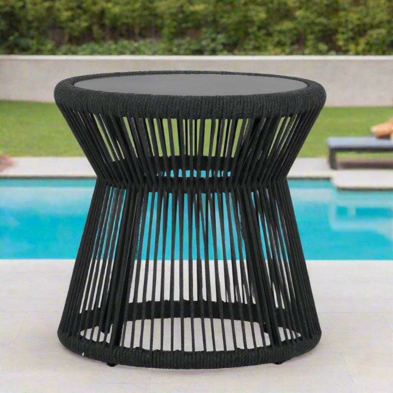 Sunset West Milano Rope and Aluminum Outdoor End Table