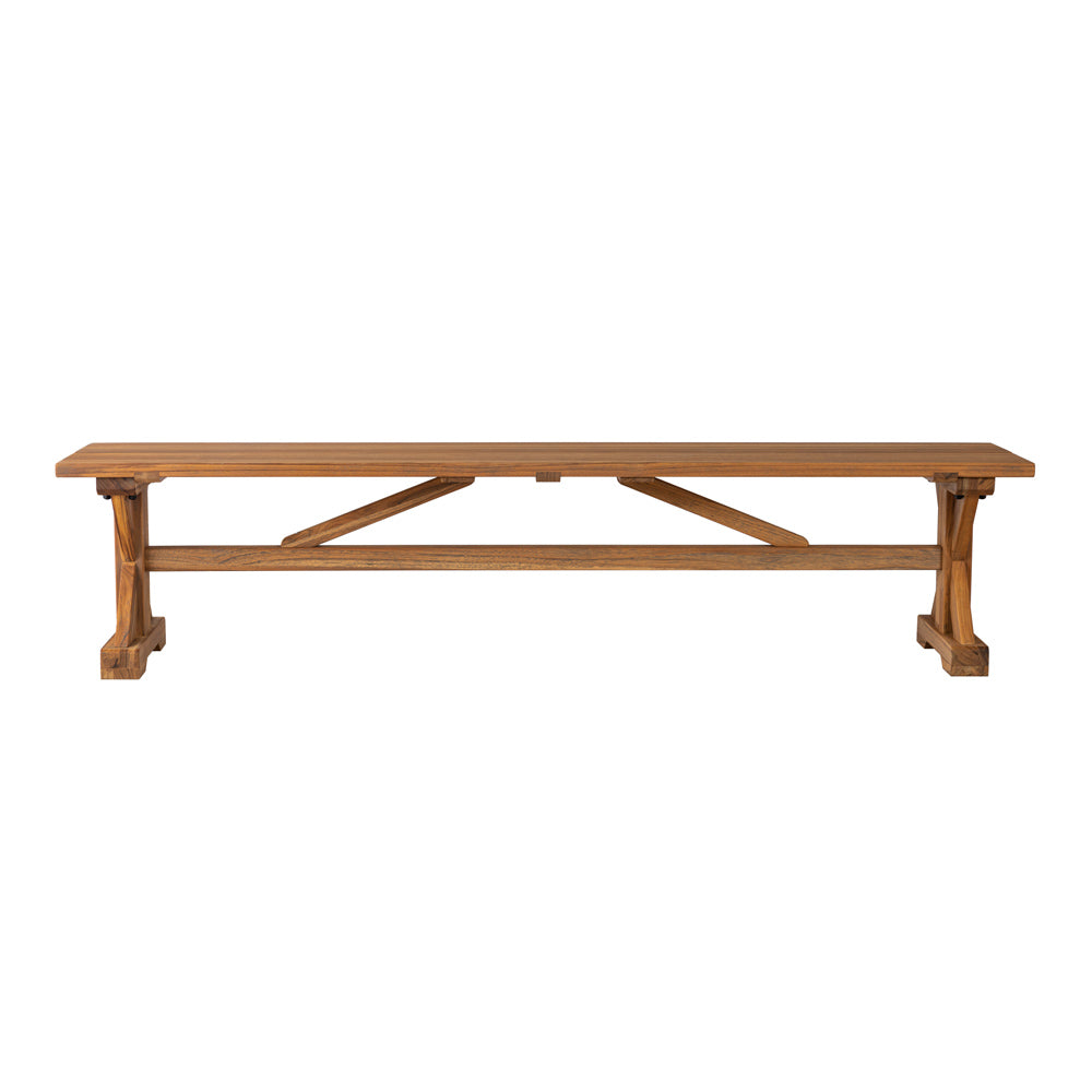 Lloyd Flanders Teak Outdoor 79" Dining Bench