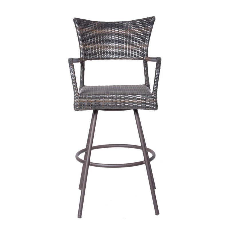Alfresco Home Tutto Bar Height Wicker Swivel Arm Chair
