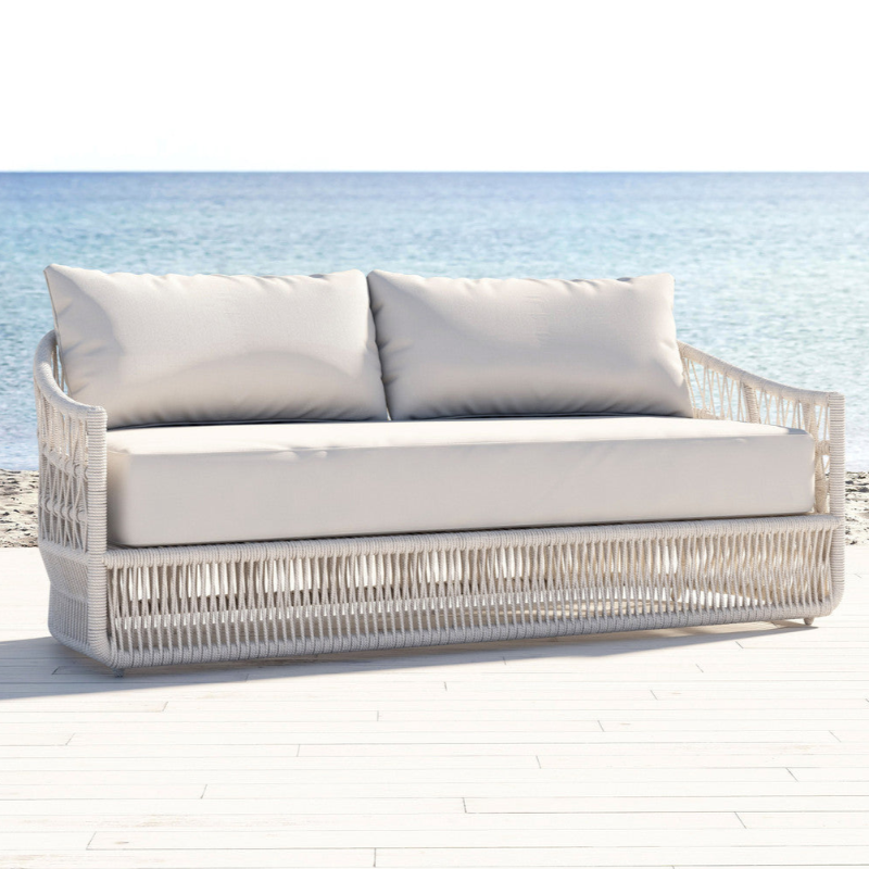 Sunset West Dana Rope Aluminum Outdoor Sofa