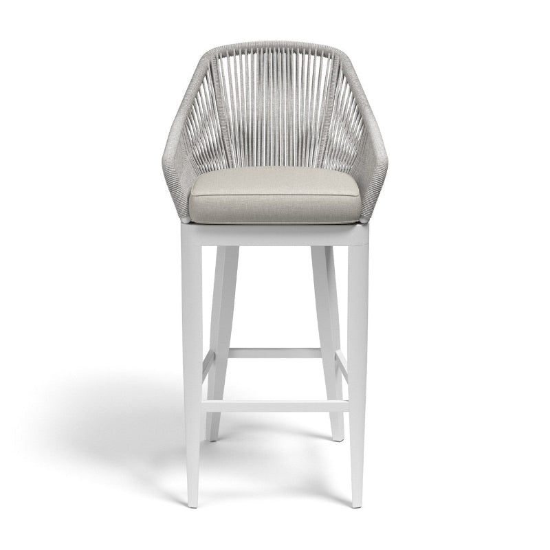 Sunset West Miami Rope Aluminum Outdoor Barstool