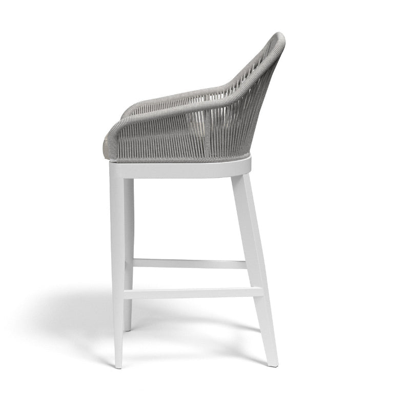 Sunset West Miami Rope Aluminum Outdoor Barstool