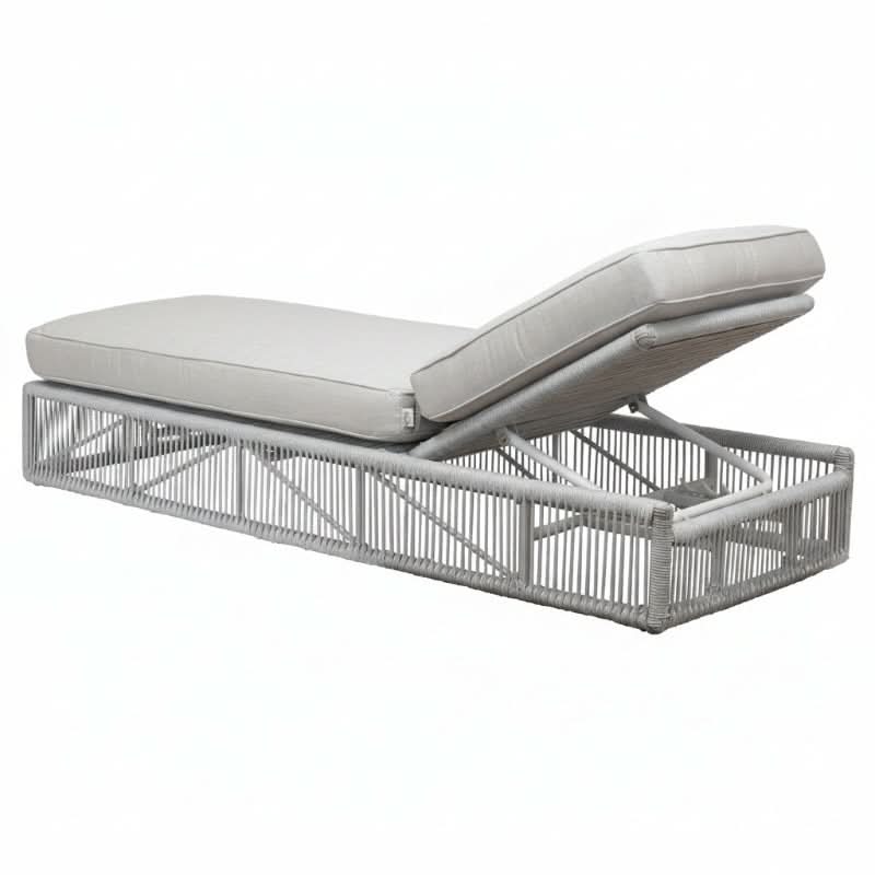 Sunset West Miami Rope Aluminum Outdoor Adjustable Chaise Lounge
