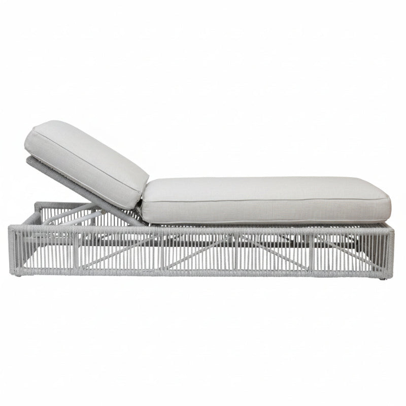 Sunset West Miami Rope Aluminum Outdoor Adjustable Chaise Lounge