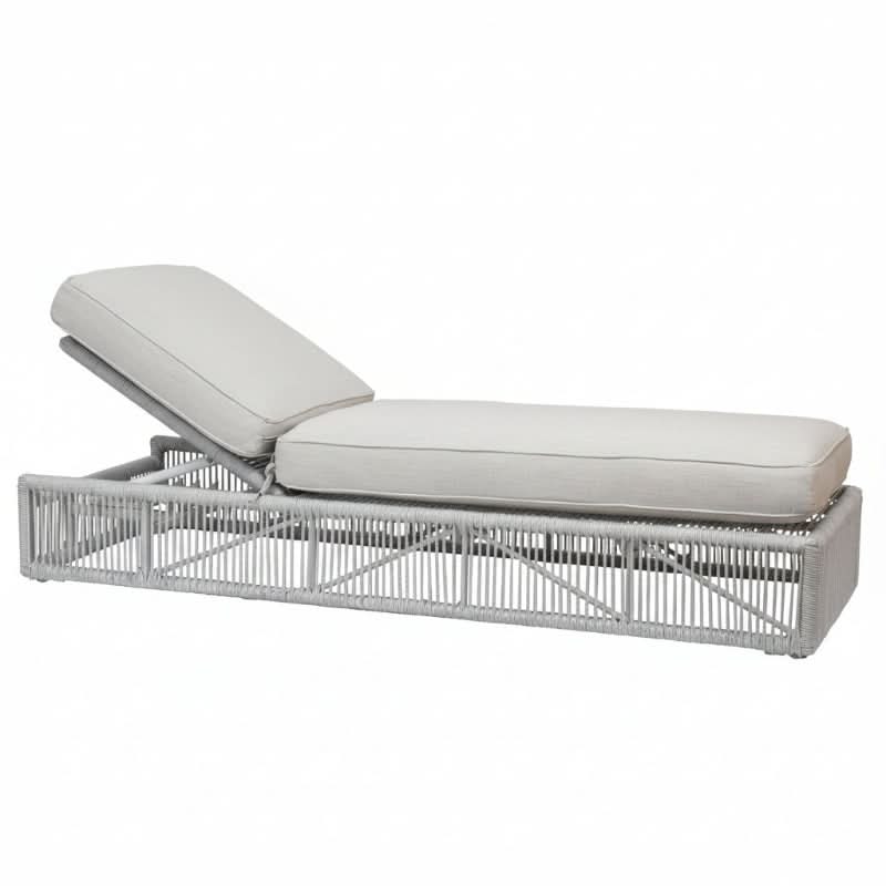 Sunset West Miami Rope Aluminum Outdoor Adjustable Chaise Lounge