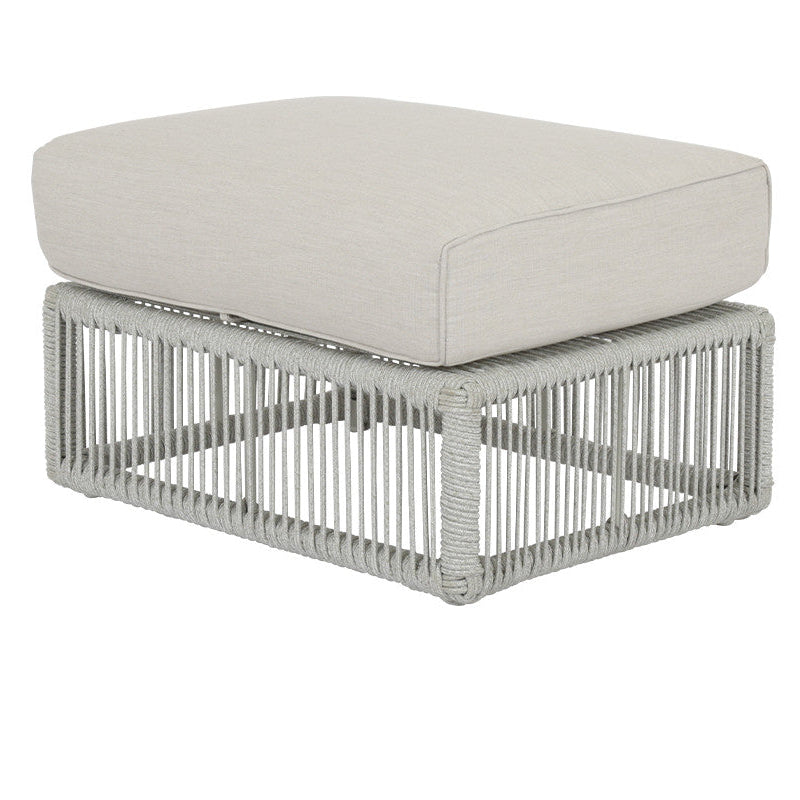 Sunset West Miami Rope Aluminum Outdoor Ottoman