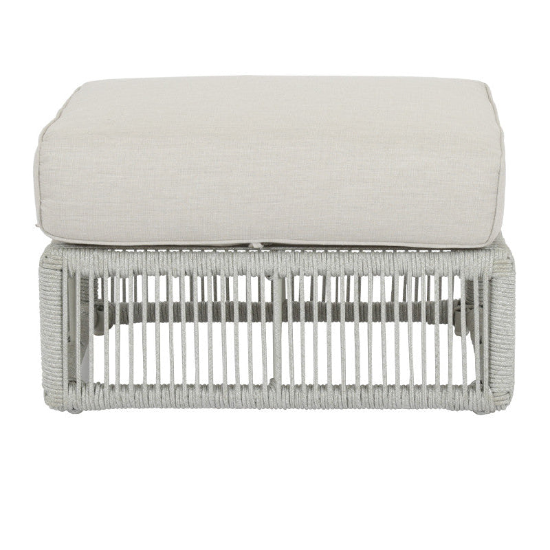 Sunset West Miami Rope Aluminum Outdoor Ottoman