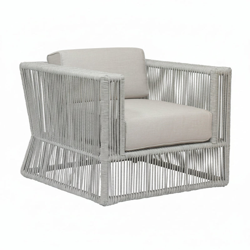 Sunset West Miami Rope Aluminum Outdoor Club Chair